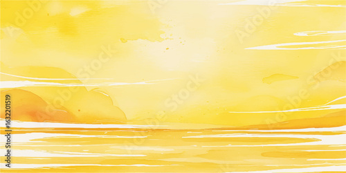 Dramatic clouds reflect the bright orange and yellow sunlight as the sun sets over the beautiful summer sea