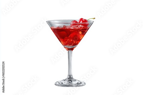 Wallpaper Mural Red cocktail in martini glass isolated on white background Torontodigital.ca