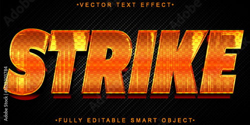  War Strike Battle Combat Conflict Style Vector Fully Editable Smart Object Text Effect
