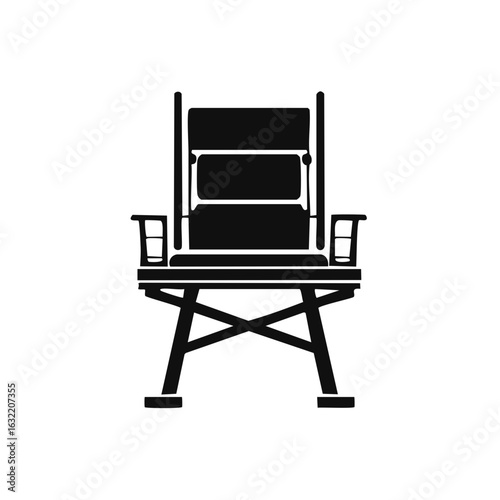 Director's Chair Silhouette Classic Seat for Film Sets or Stages