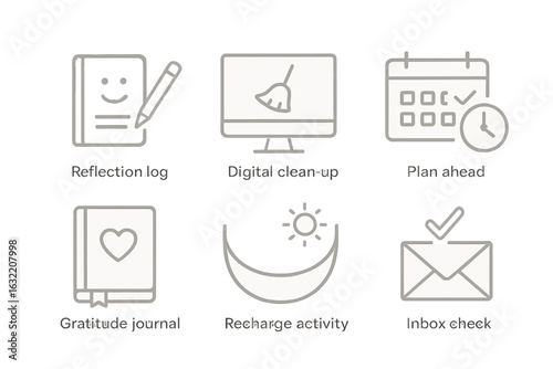 Activities to enhance personal organization and mindfulness for improved daily routines and mental well-being