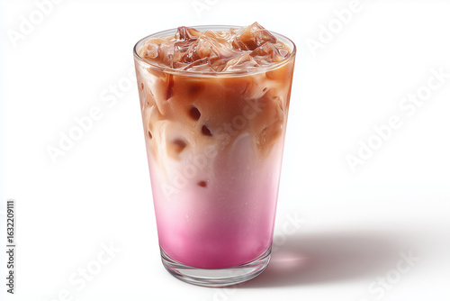 Milkshake ice cream dessert in a glass – Ai generative