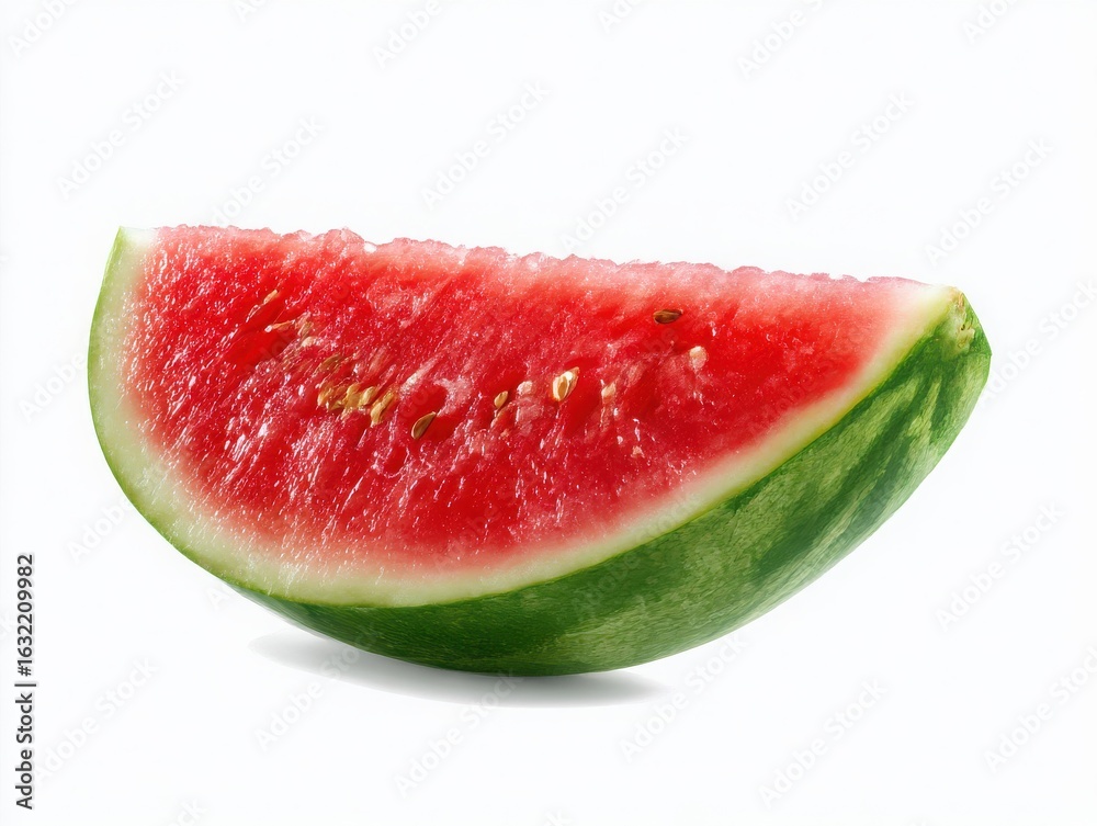 Juicy watermelon slice isolated on white background Juicy watermelon slice isolated on white background