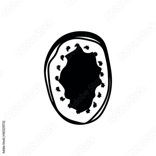 Abalone sea abalone seafood solid black vector icon on white. Top most popular shellfish and crustaceans. Vector EPS 10. For any platform action promotion and advertising mockup. For your project.