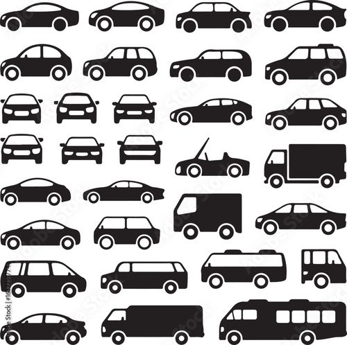 car icons set