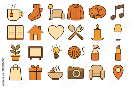 Cozy indoor activities and items for a comforting atmosphere during autumn evenings