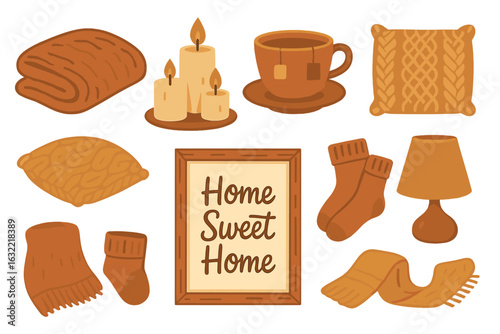 Cozy home decor elements creating a warm and inviting atmosphere for a comfortable living space
