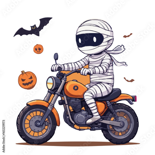 Halloween themed mummy vector illustration 