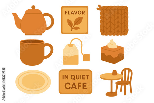 Cozy atmosphere with tea, treats, and decor in a quiet cafe setting during a relaxing afternoon