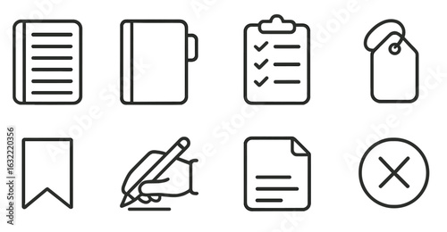 Various stationery items laid out neatly on a flat surface showcasing organization tools and writing instruments
