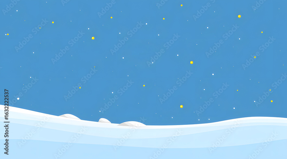 Naklejka premium winter landscape with snow and trees