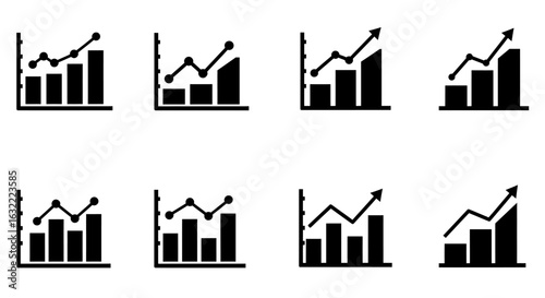 A glowing blue neon arrow chart trends upwards, symbolizing financial growth and business success on a dark digital background.