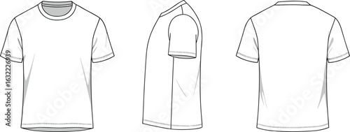 Blank Vector Fashion Template for Graphic Art Illustration