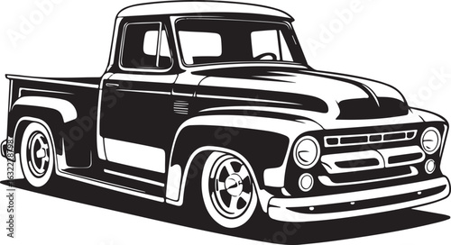 old truck isolated on white