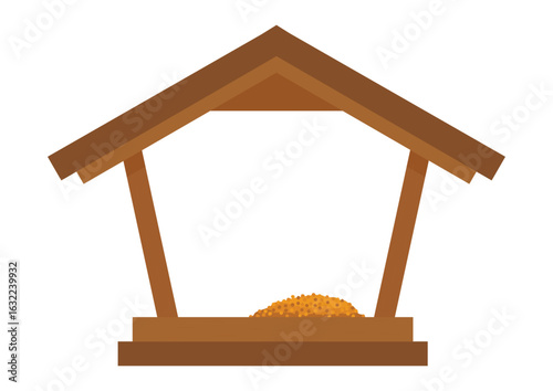 bird feeder icon over white background. colorful design. vector illustration