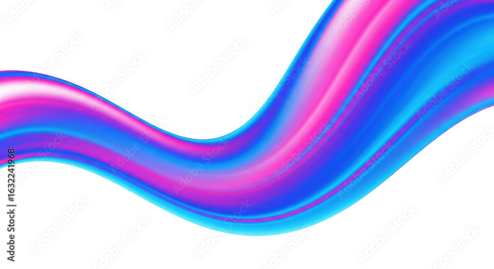Naklejka premium Dynamic chromatic flow: A mesmerizing gradient wave of color on dark canvas