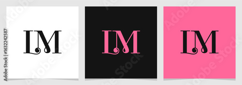 LM or ML Initial Brand Minimalist Logo Vector Element , Letter Logo for Brand Company or Identity