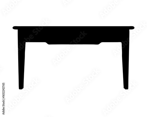Striking Silhouette of a Simple Elegant Table for Dining or Work