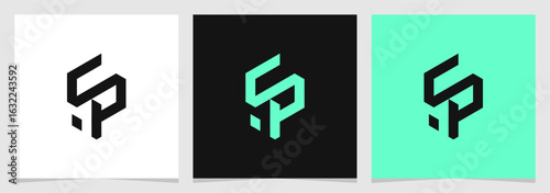 SP or PS Initial Brand Minimalist Logo Vector Element , Letter Logo for Brand Company or Identity