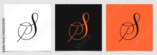 SP or PS Initial Brand Abstract Logo Vector Element , Letter Logo for Brand Company or Identity