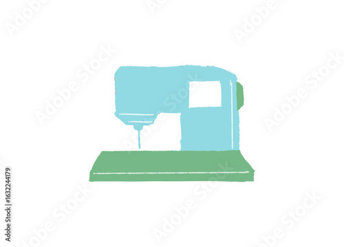 手芸で使うミシンの手描きイラスト
