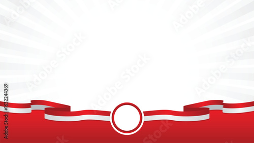 Indonesia vector flag background template  Indonesian independence day  17 august with free space for text Free Vector