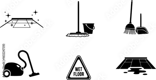 Clean floor surface icon simple vector isolated symbol
