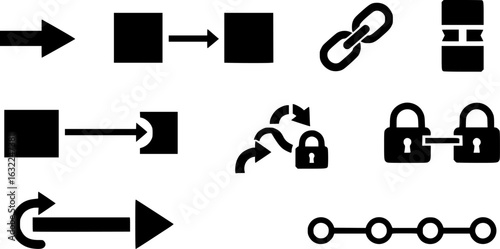 Dependency icon simple vector isolated symbol
