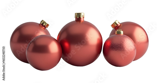 Red Christmas ornaments evoke festive holiday cheer and classic celebration joy