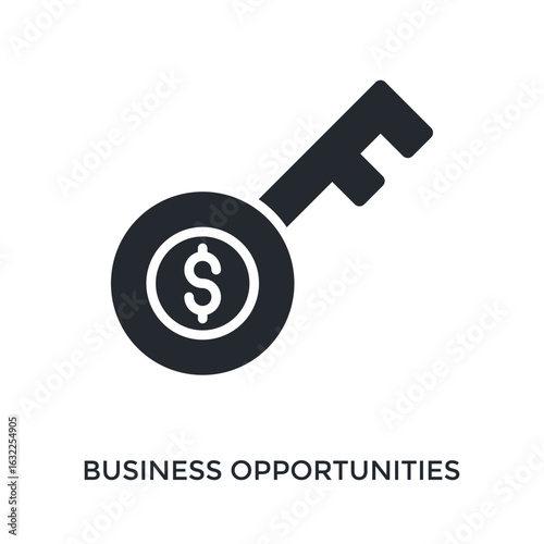 Business Opportunities Icon Glyph Style. Vector Illustration For Graphic Design