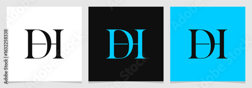 DH Initial Monogram Logo Vector , Letter Logo for Brand Company