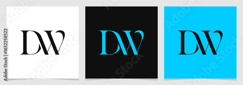 DW Initial Monogram Logo Vector , Letter Logo for Brand Company