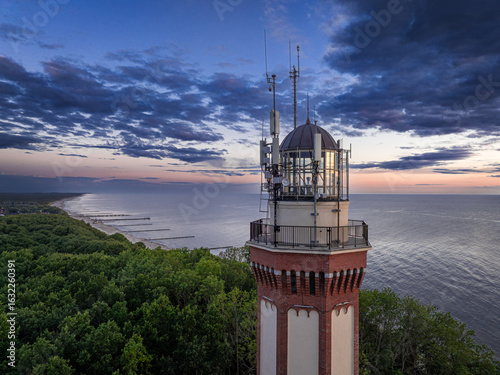 Beautiful lighthouse on the...