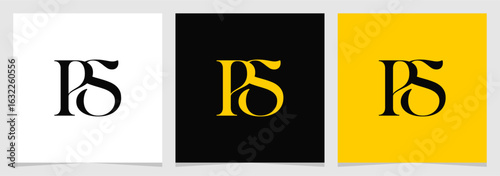 PS Initial Monogram Logo Vector , Letter Logo for Brand Company