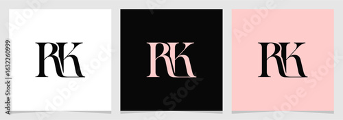 RK Initial Monogram Logo Vector , Letter Logo for Brand Company