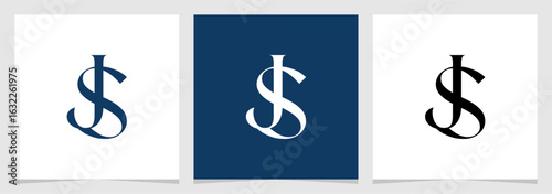 JS Initial Logo Monogram Vector Illustration , Letter Logo Element for Brand Company or Identity , Initial Letter Graphic Designs
