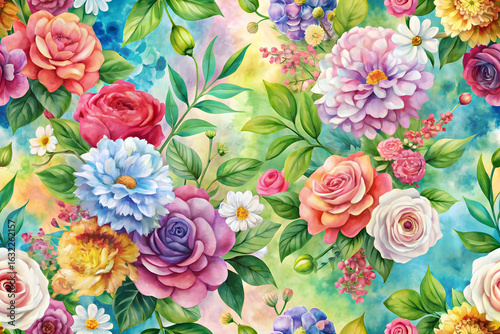 colorful roses background