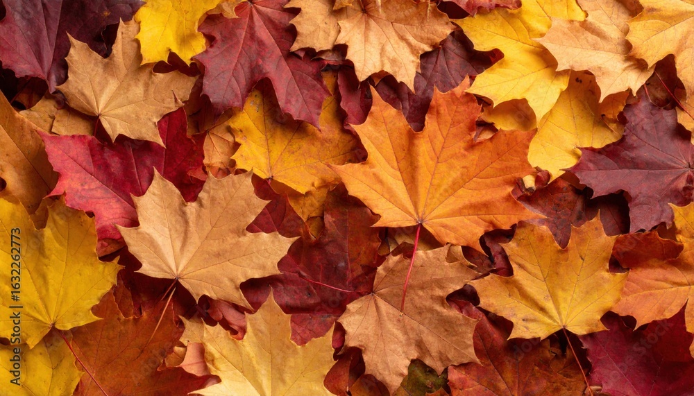 Fototapeta premium Colorful Autumn Leaves On Ground