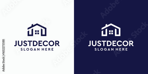 J and D house shape letter logo design