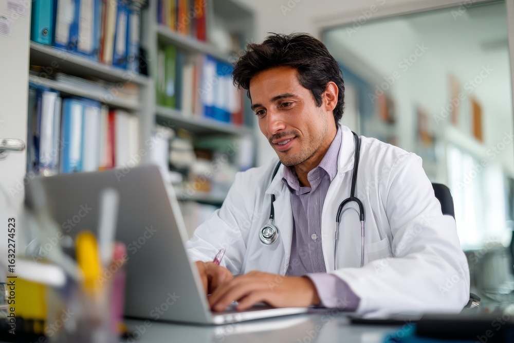 Young Hispanic Doctor at Clinic Young Hispanic Doctor at Clinic