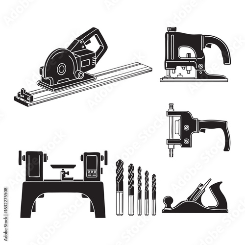 Advanced Woodworking and Fine Joinery Tool Silhouette Set