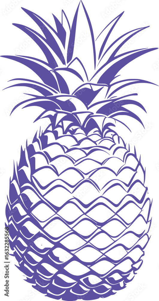 Obraz premium Intricate Pineapple Illustration A Burst of Tropical Flavor and Artistic Flair A Delightful Visual Treat for the Senses Inspiring Refreshment