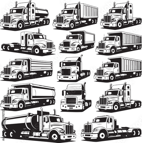 transportation icons set