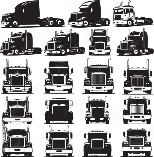 transportation icons set