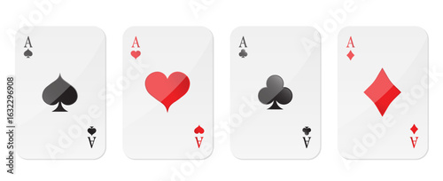 Ace card suit icon vector isolated on white background.