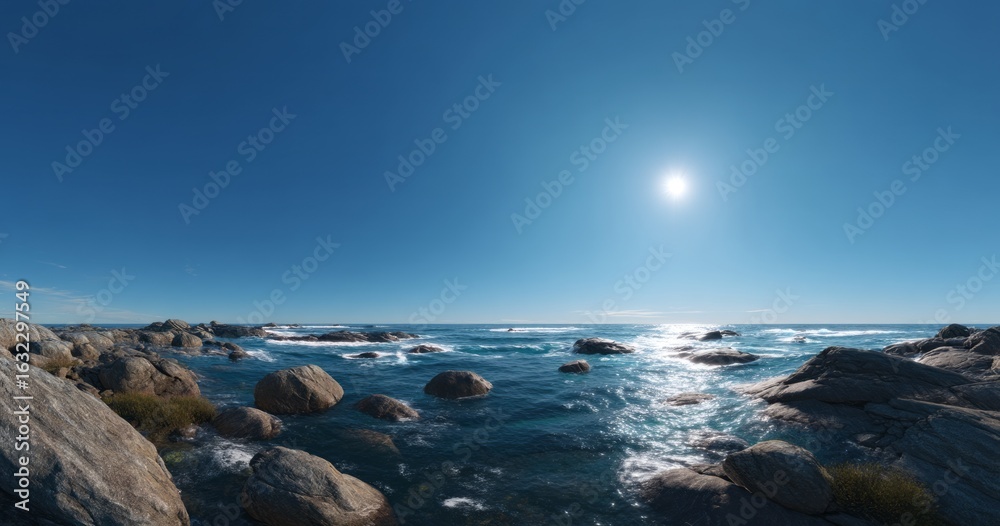 Fototapeta premium Seaside relaxation coastal landscape hdr panorama