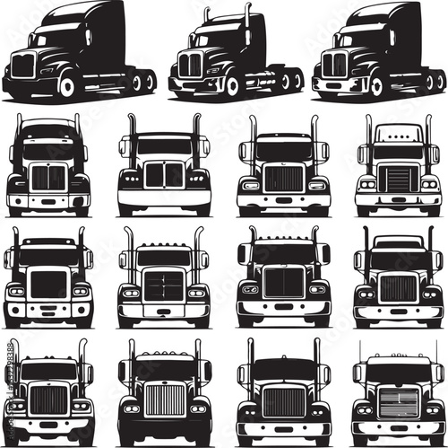 transportation icons set