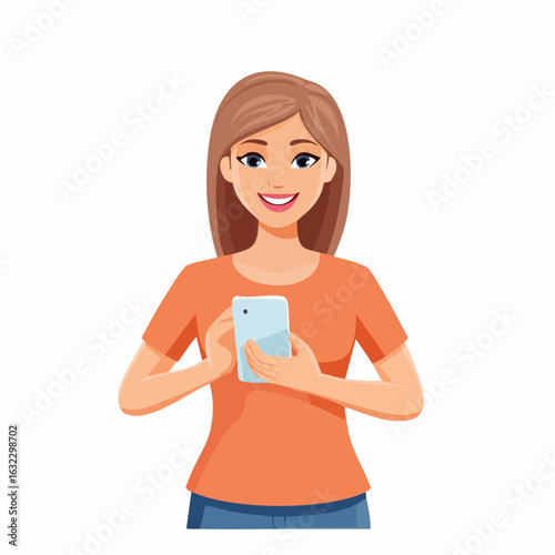 Junge Frau mit Smartphone