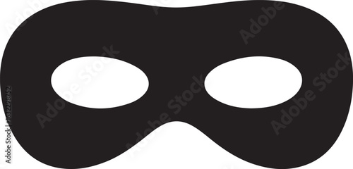 Black eye mask with white circles costume