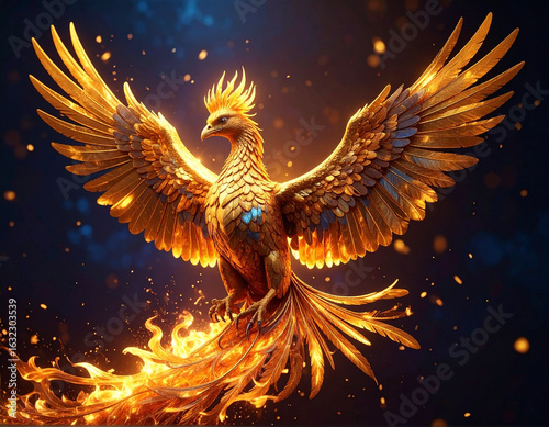 Golden Phoenix Rising – Rebirth and Power